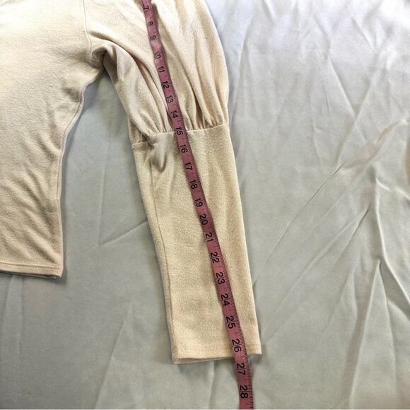 Forever 21 Blush Pink Long Balloon Sleeve V-neck Sweater Shirt Women’s Sz 2X - Picture 9 of 11